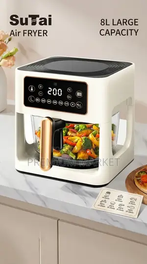 Airfryer SuTai Oil Free Airfryer 8 Litre ሱታይ ከዘይት ነፃ ጤናማ የአየር መጥበሻ