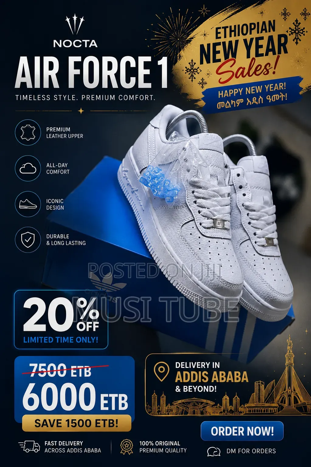 NOCTA Air Force 1 — Now Only 6,000 ETB
🎉 20% Off