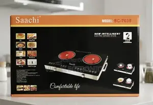 Saachi Electric Ceramic Stove Packaging in Modern Kitchen