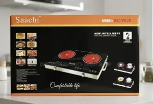 Saachi Electric Ceramic Stove Packaging in Modern Kitchen