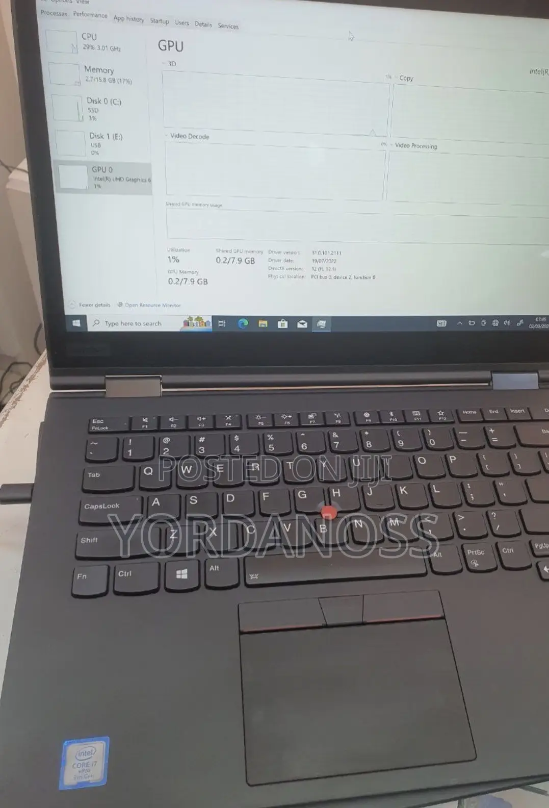 New Laptop Lenovo ThinkPad X1 Carbon 16GB Intel Core i7 SSD 512GB