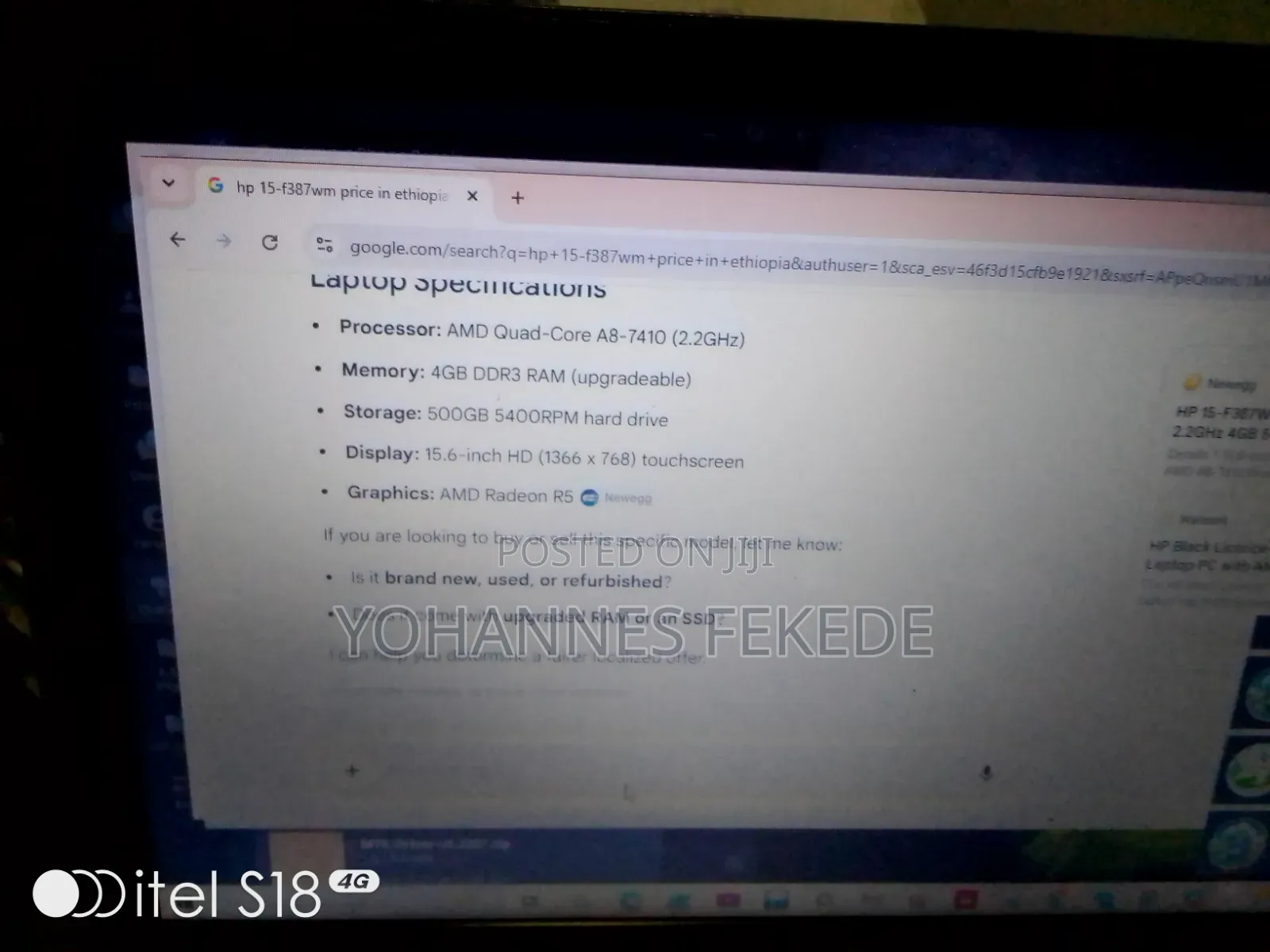 Laptop HP 4GB Intel Core i5 HDD+SSD 500GB