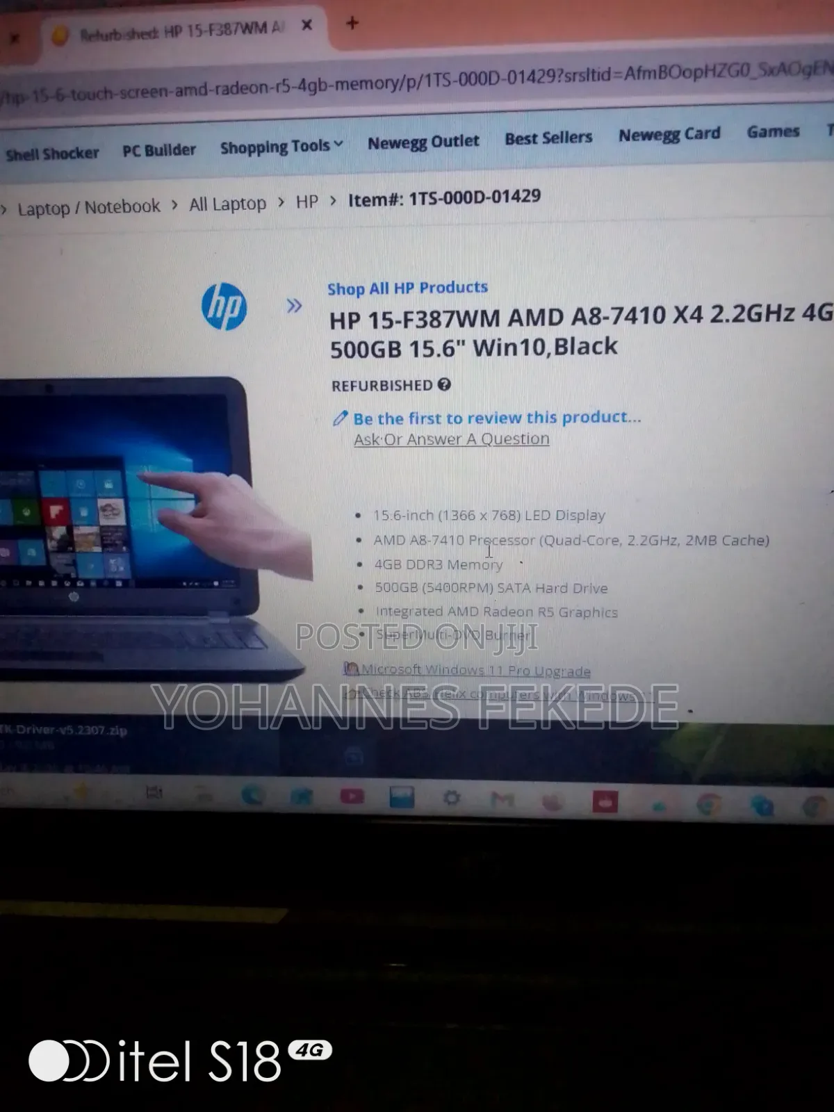 Laptop HP 4GB Intel Core i5 HDD+SSD 500GB