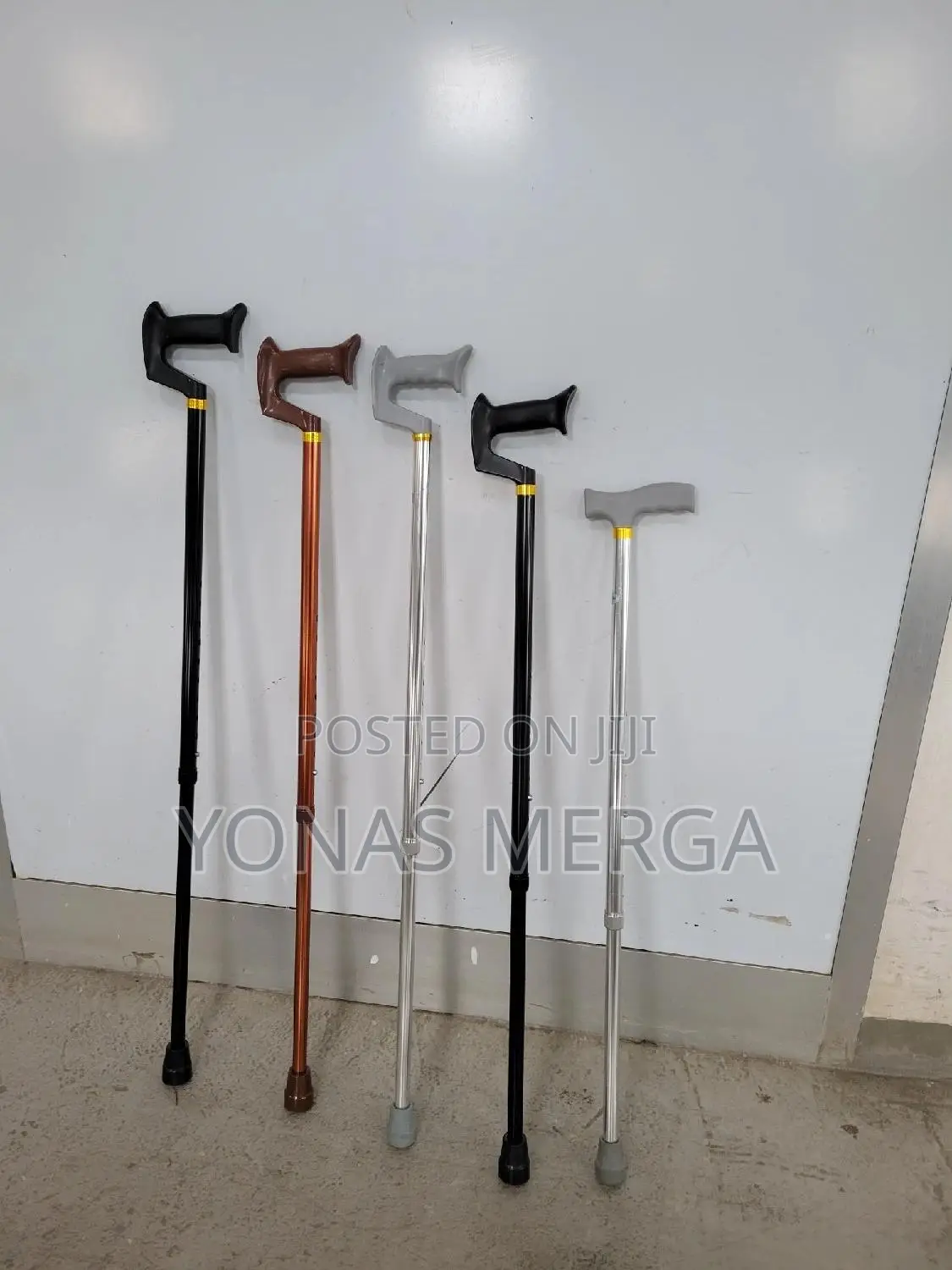 Walking Stick Elder Cane故可Non-slip Rubber Tips (With Metal Inserts)