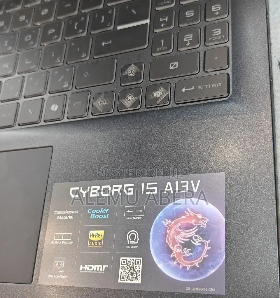 New Laptop MSI Cyborg 15 16GB Intel Core i7 SSD 1T