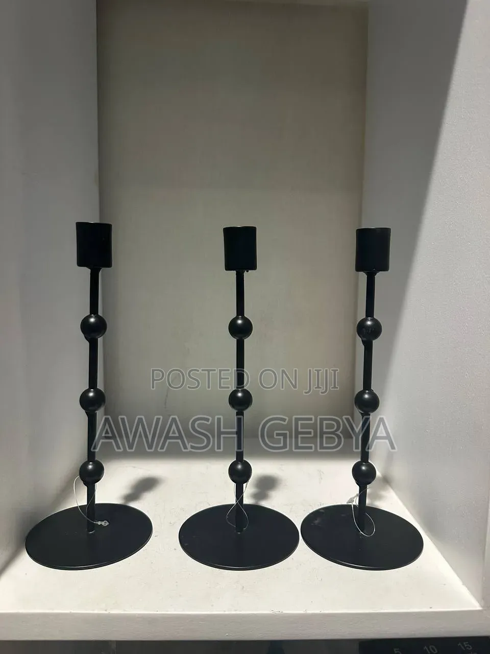 3 Pieces Tabletop Glass Candle Holder With Spiral Stem Elegant Petal