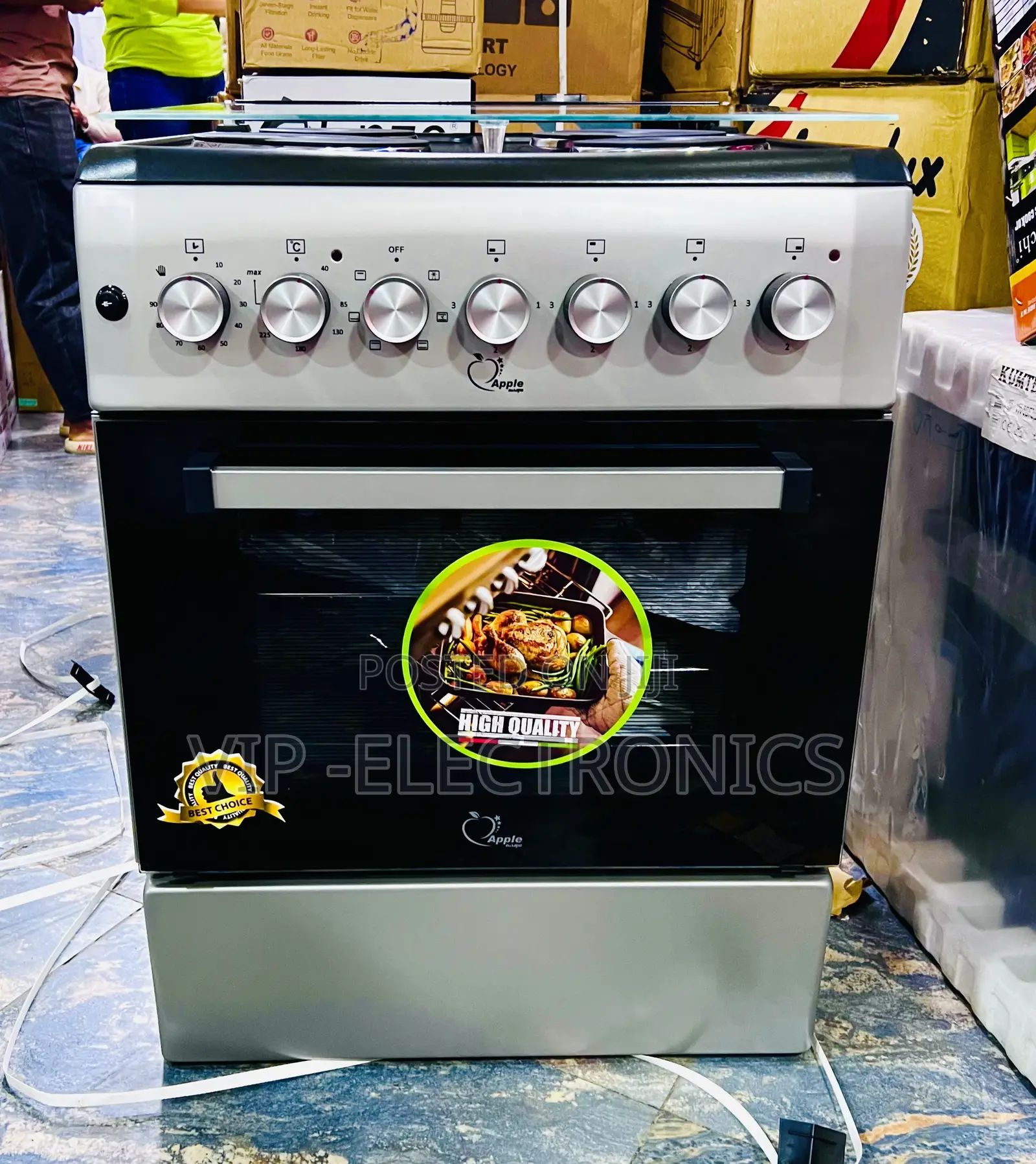 Apple Oven 60x60 Freestanding Electric Cooker 4 Electric Cooking