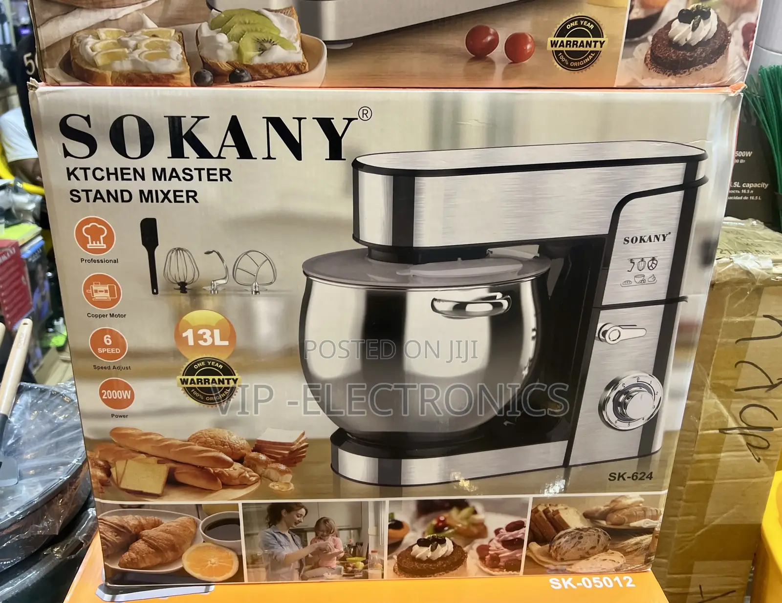 SOKANY Kitchen Master Stand Mixer 13L – 2000W Heavy-Duty Food Mixer