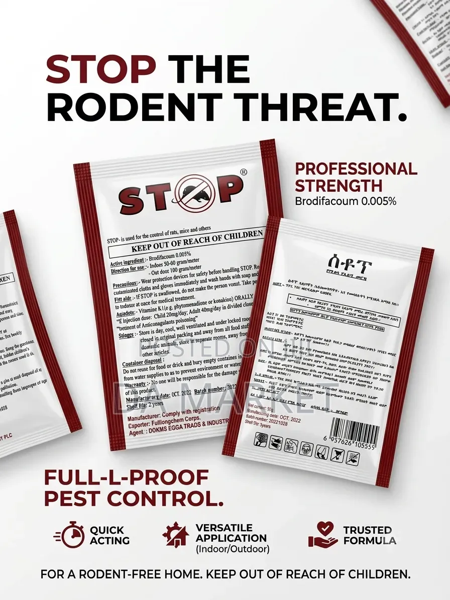 STOP Rodenticide-Bait የአይጥ ማጥፊያ
