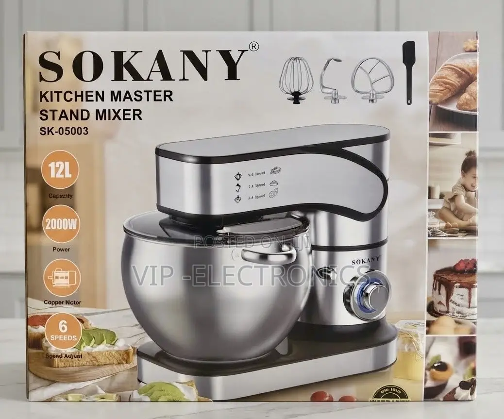 SOKANY Kitchen Master Stand Mixer 12L 2000W – Powerful Electric Food
