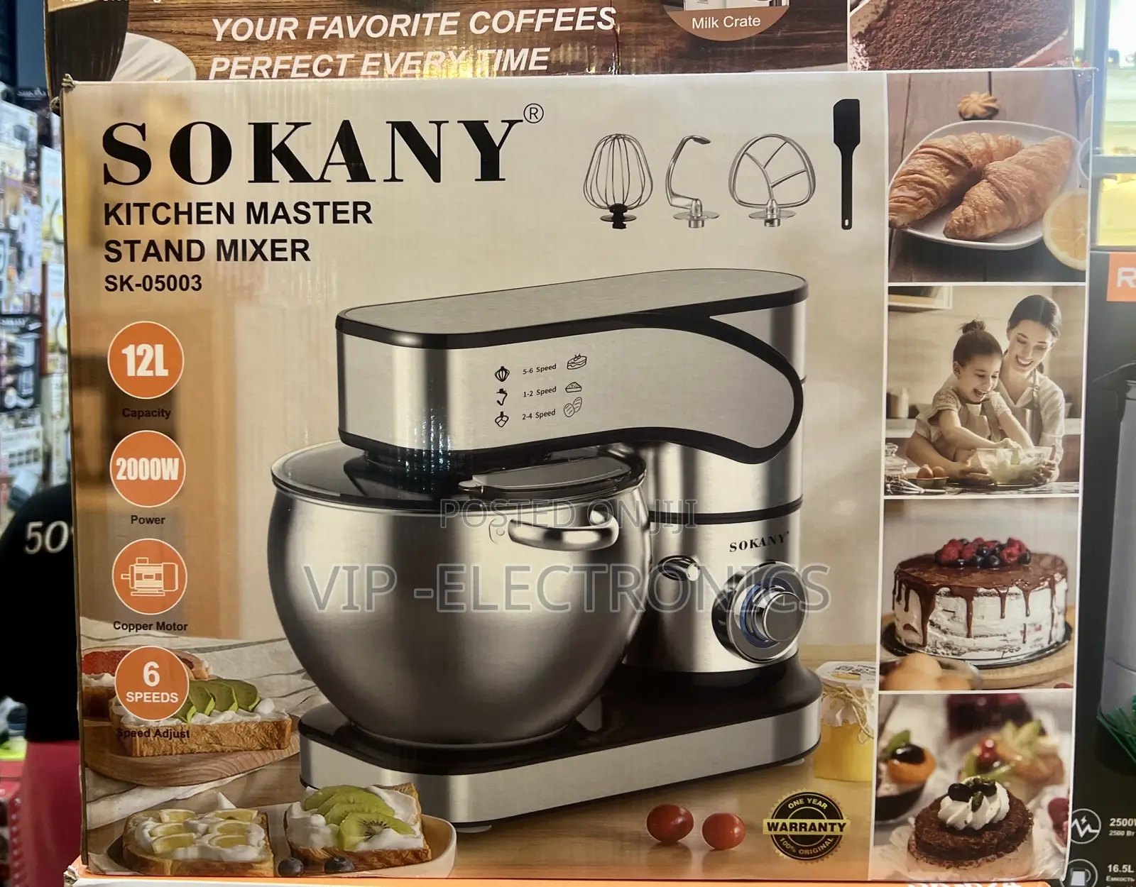 SOKANY Kitchen Master Stand Mixer 12L 2000W – Powerful Electric Food