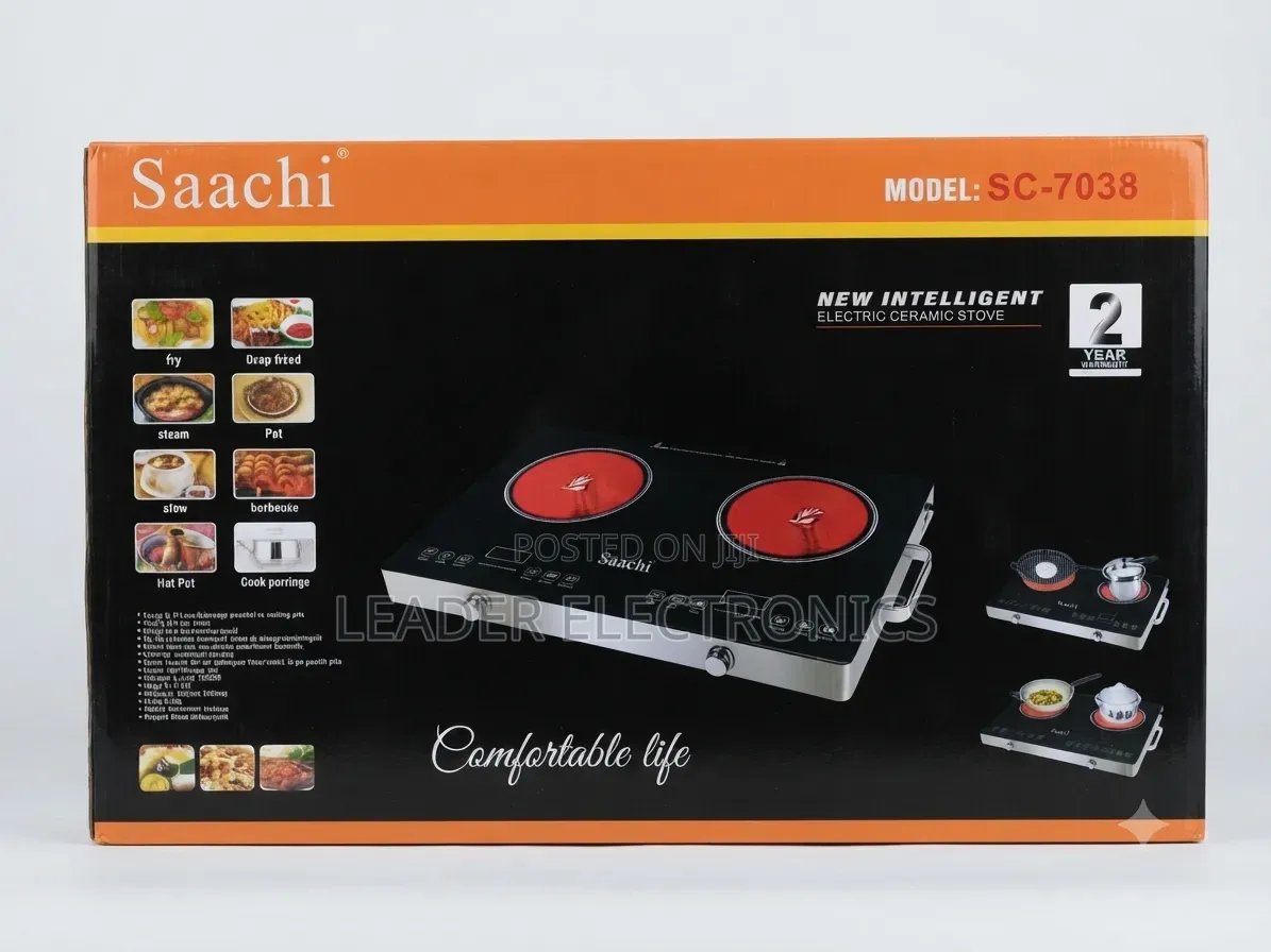 Saachi Electric Ceramic Stove – Fast Heating, Easy Cleaning & Modern