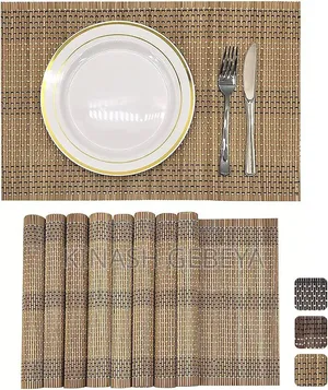 Natural Bamboo Table Placement Set