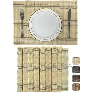 Natural Bamboo Table Placement Set