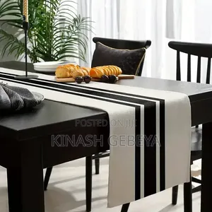 Home Black and White Table Runner