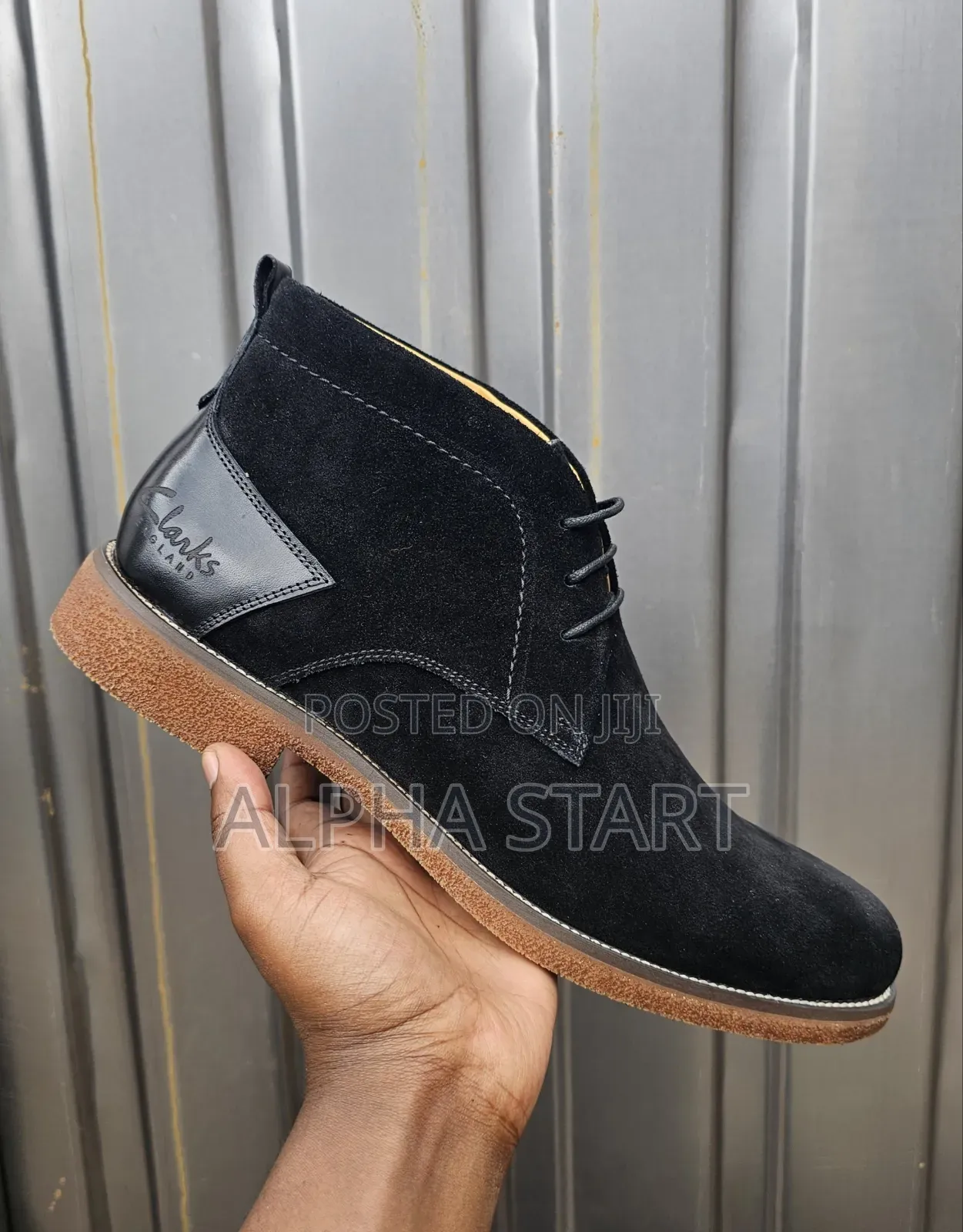 Clarks Vklo High Master Quality Shoes Black Color for Man's