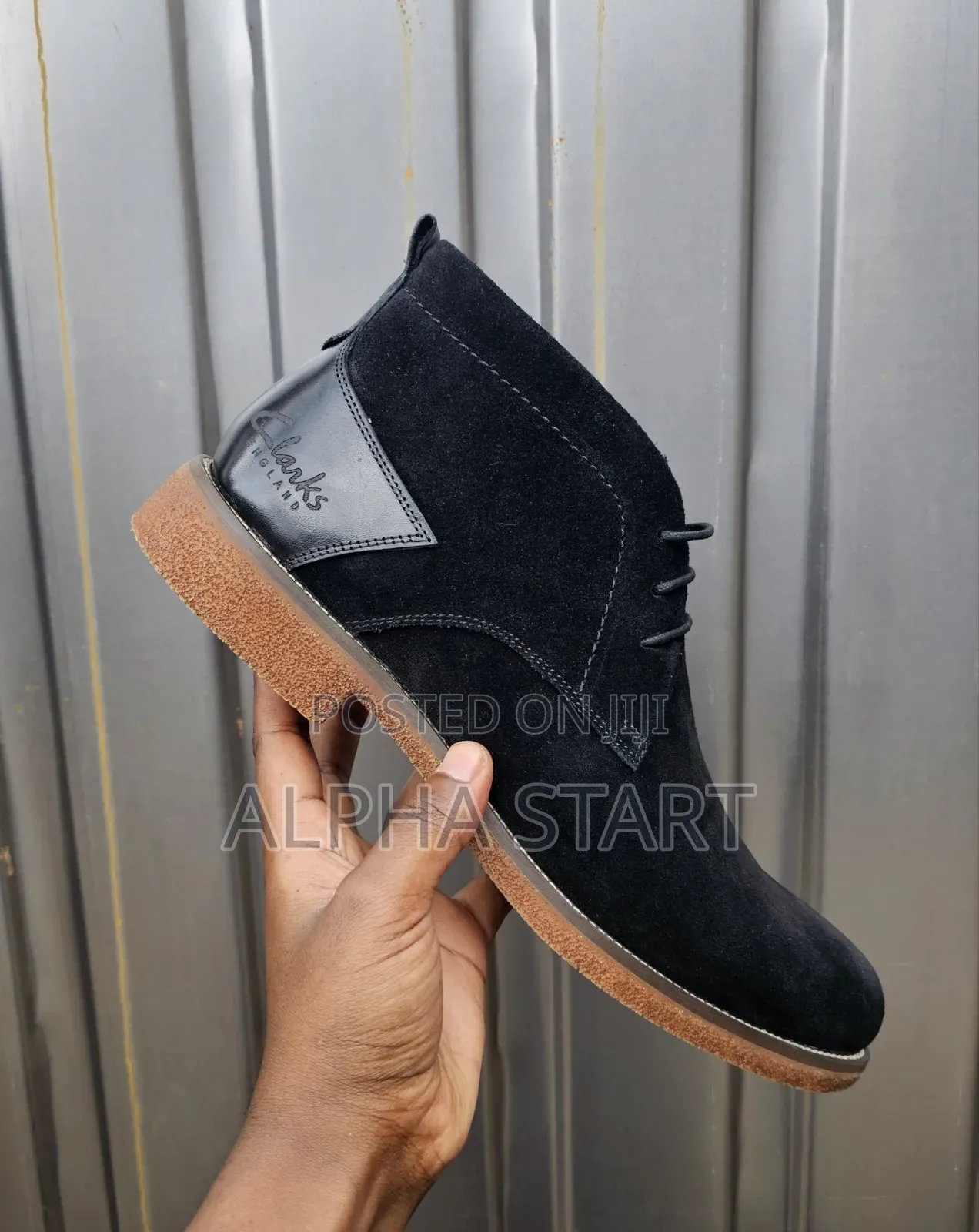 Clarks Vklo High Master Quality Shoes Black Color for Man's