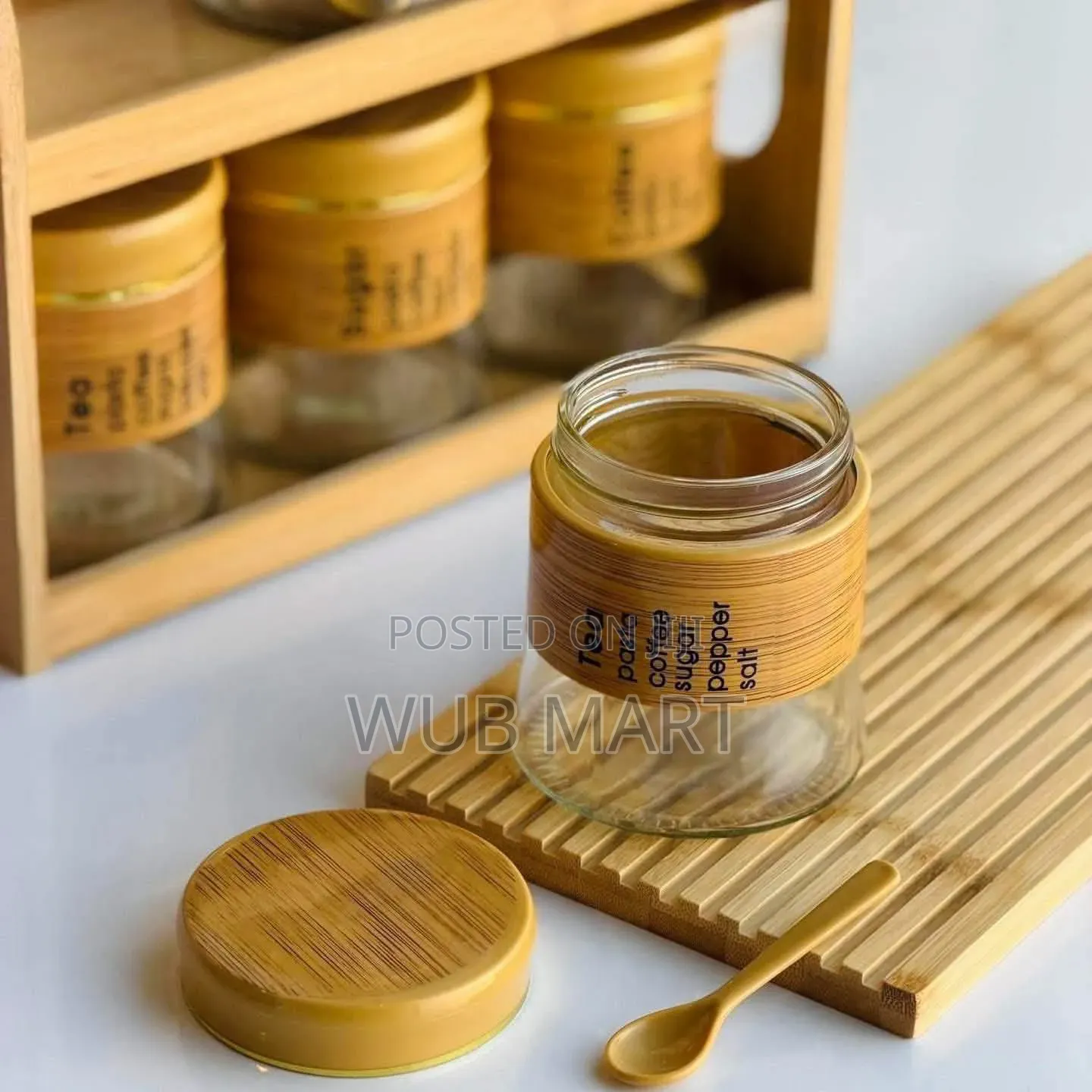 High Quality Glass Storage Jar-✨ ትልቅ የቡና፣የስኳር እና የተለያዩ ቅመሞች ማስቀመጫ ጃር