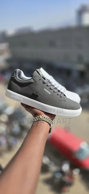 Lacoste Black&white Color High Master Quality Flat Shoes for You