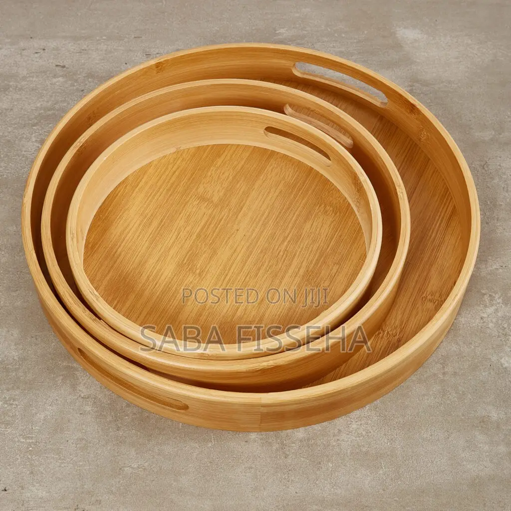 3pcs Bamboo Serving Tray Set
