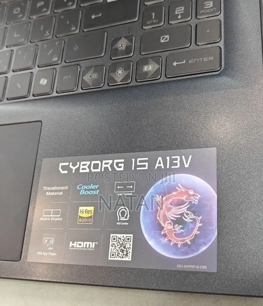 New Laptop MSI Cyborg 15 16GB Intel Core i7 SSD 1T