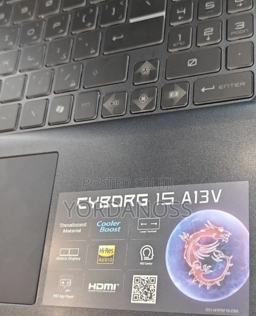 New Laptop MSI Cyborg 15 16GB Intel Core i7 SSD 1T