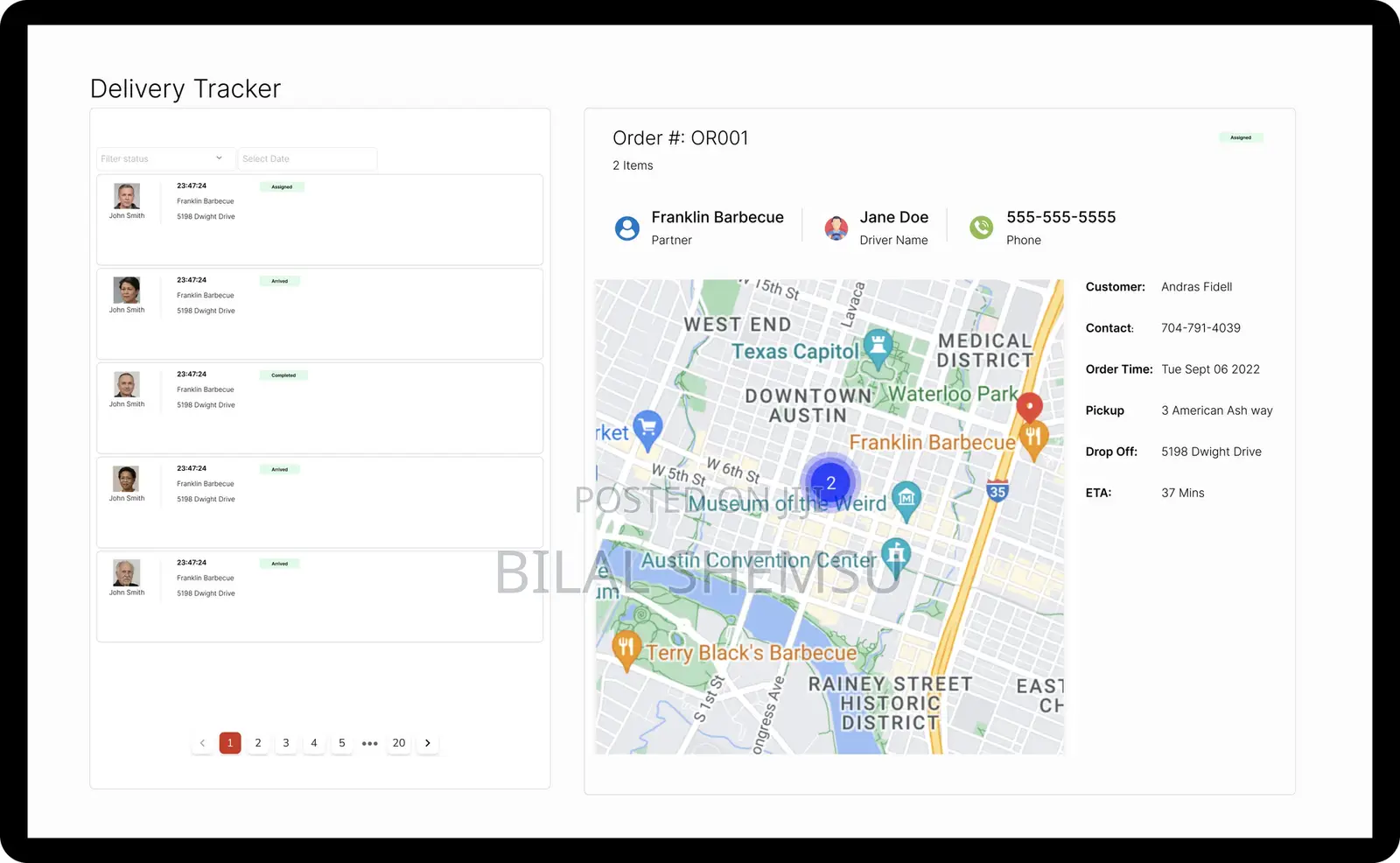 Delivery Management System – Orders, Drivers, Customers & Tracking
