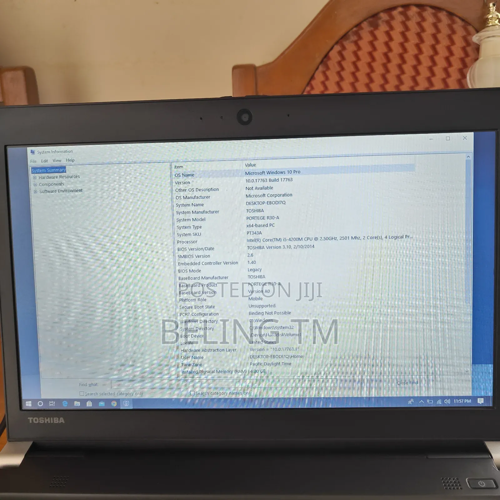 Laptop Toshiba Portege R30 4GB Intel Core i5 HDD 500GB