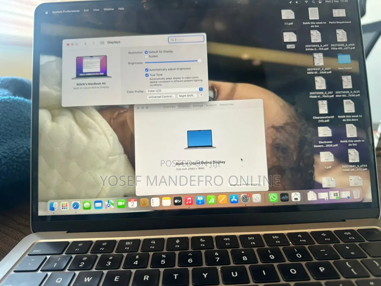 Laptop Apple MacBook Air 2022 M2 8GB HDD+SSD 256GB