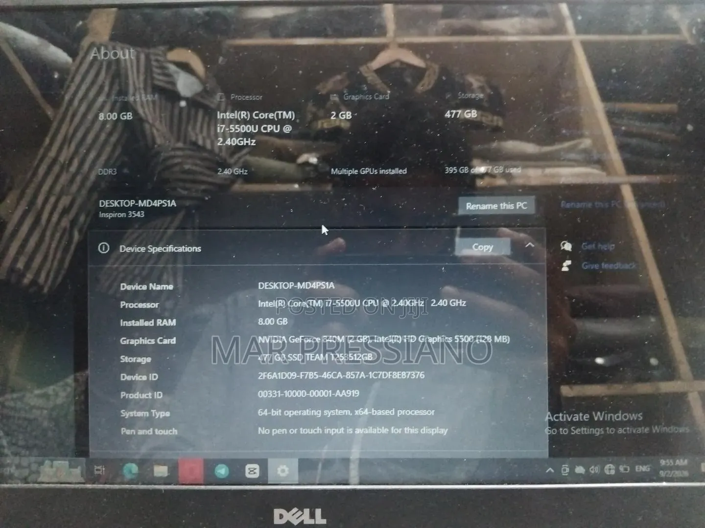 Laptop Dell Inspiron 14 3465 8GB Intel Core i7 SSD 512GB