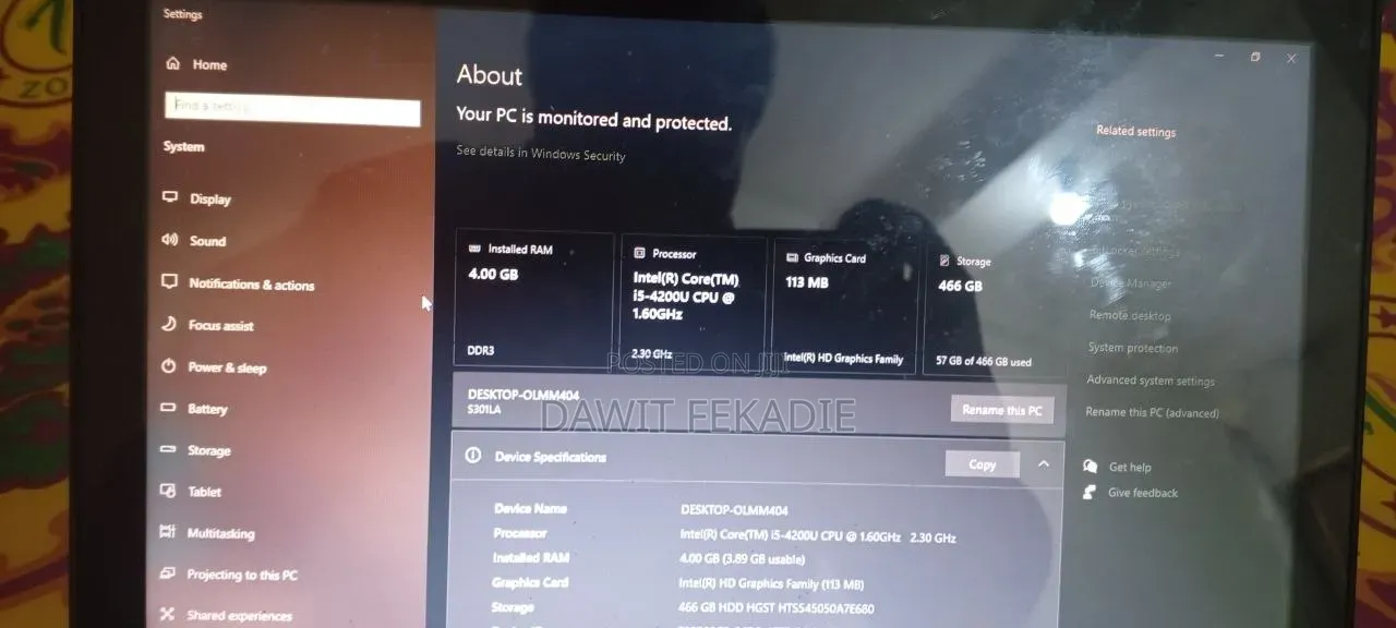 Laptop Asus 4GB Intel Core i5 HDD 512GB