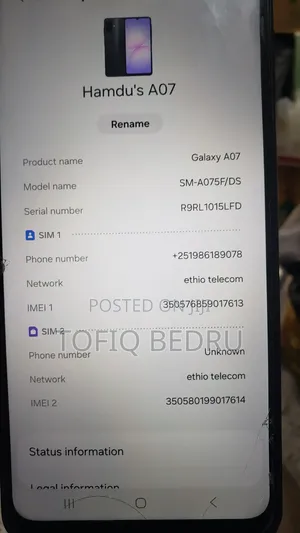 Samsung Galaxy A07 128 GB Black