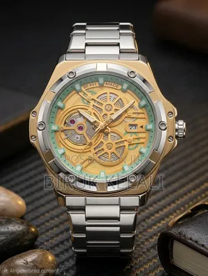 BEXEI Skeleton Dial Men's Mechanical Watch With a 3D Gear Design