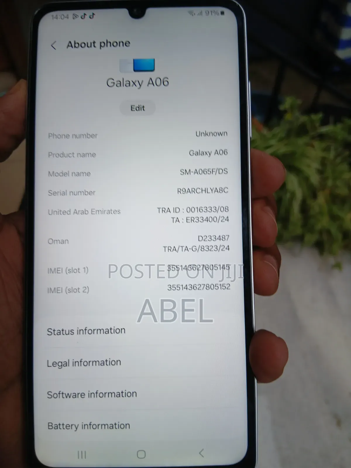 Samsung Galaxy A06 128 GB White
