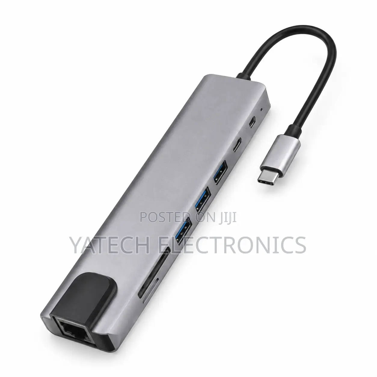 8-in-1 USB-C Hub With 4K HDMI, USB, LAN and Card Reader