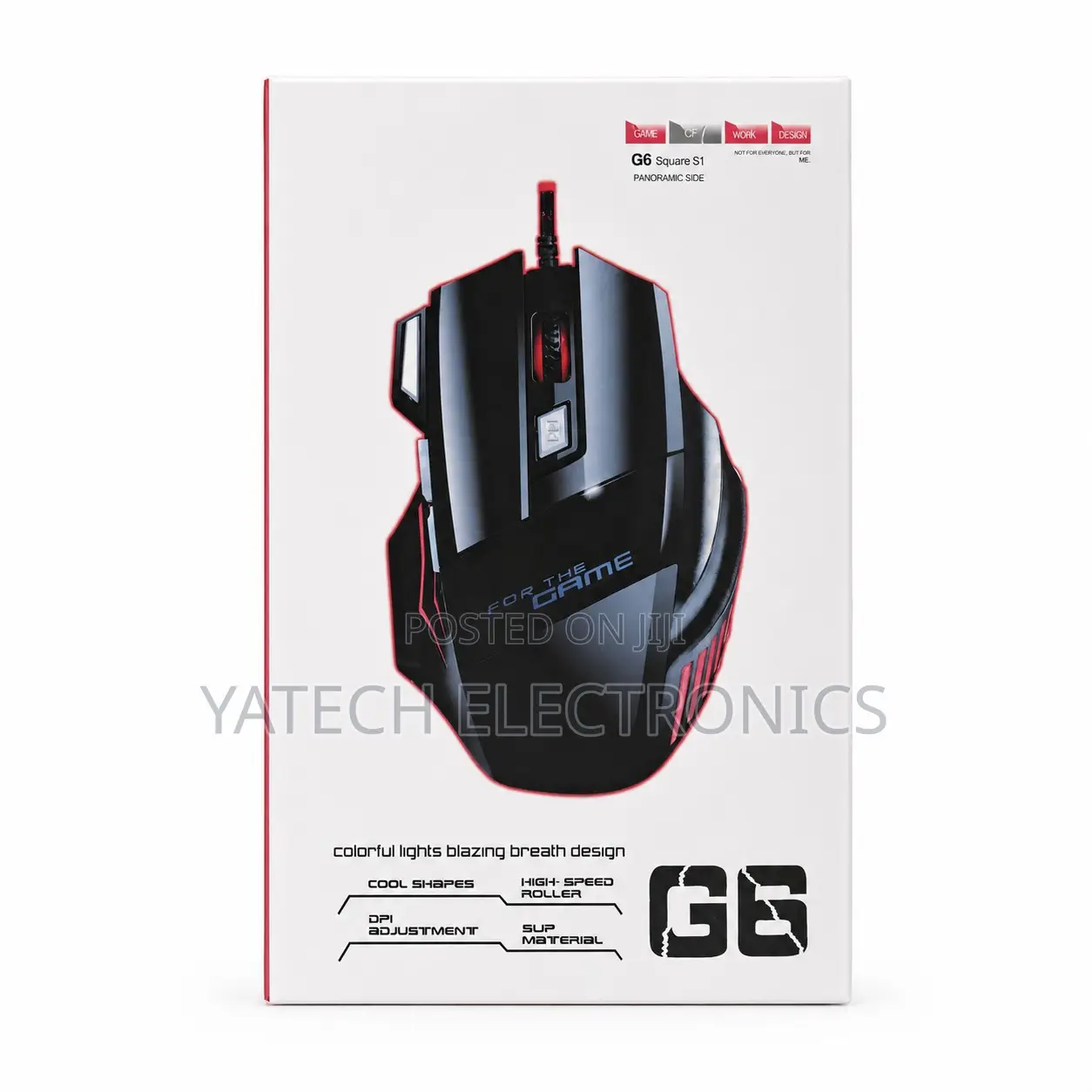 G6 Wired USB Gaming Mouse With Adjustable DPI and LED Light