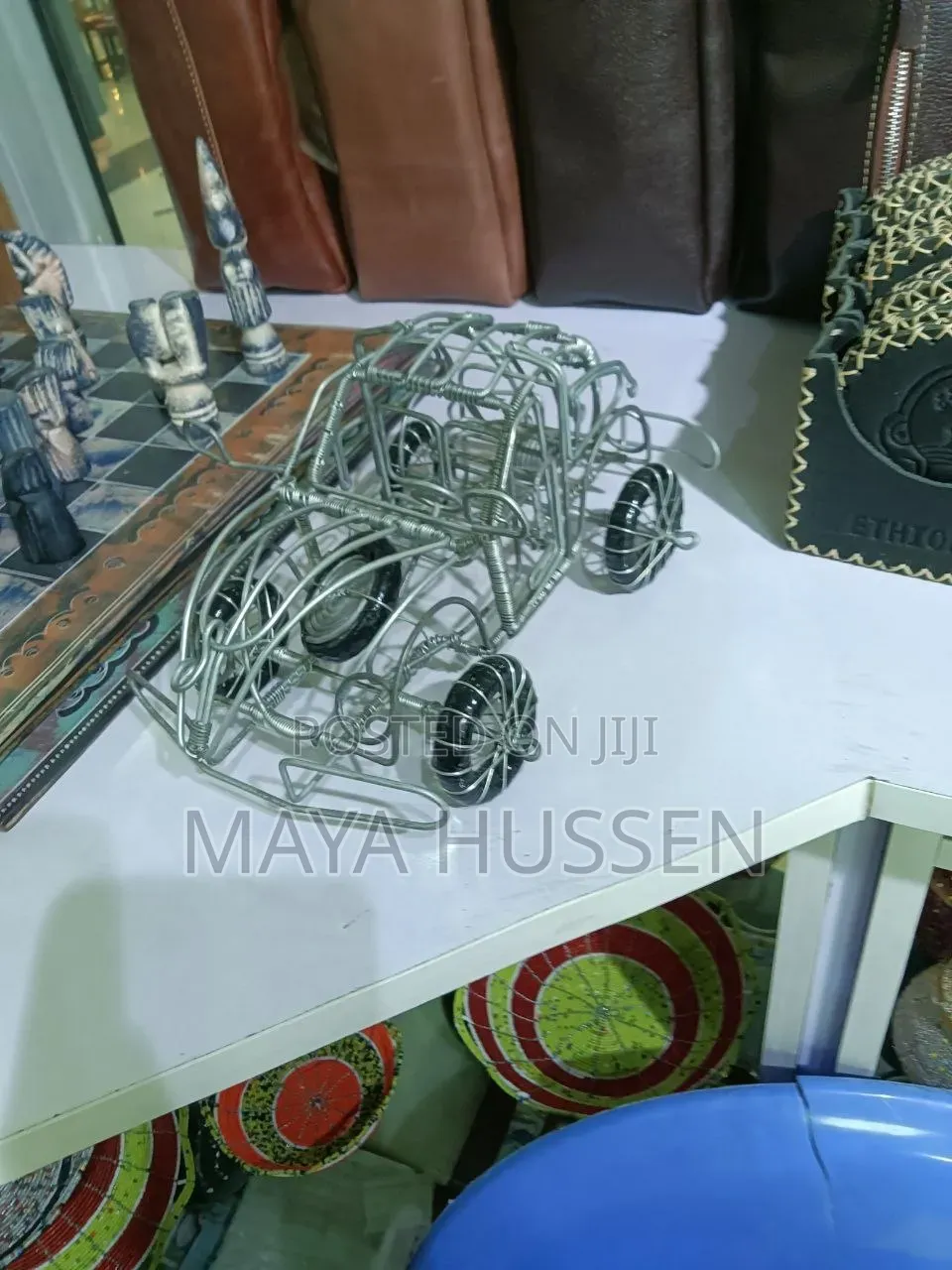 Handcrafted Wire Volkswagen Beetle Model Car