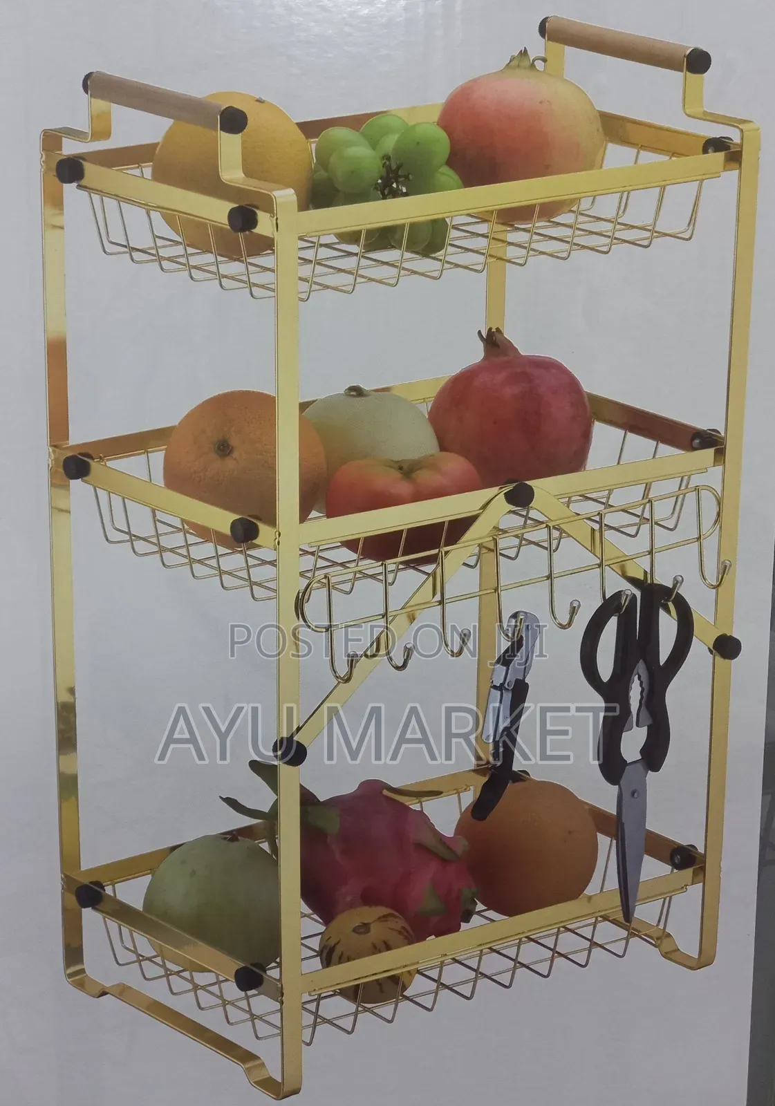 የአትክልት ና የፍራፍሬ ባለ 3 መደርደሪያ