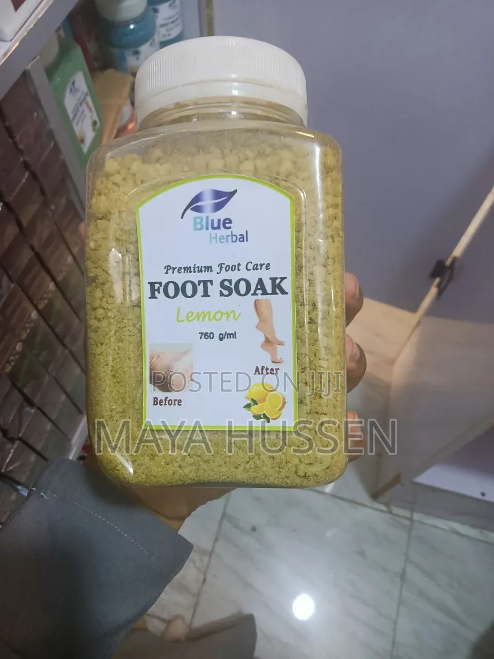 Blue Herbal Premium Foot Care Foot Soak (760g) - Lemon Spa Salt
