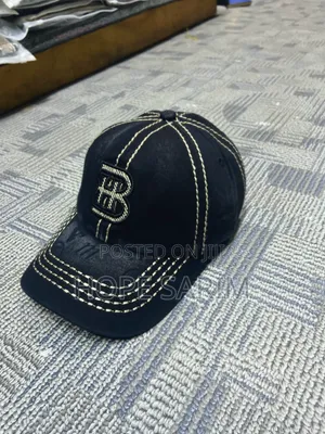 Gold-Stitched Luxury "B" Monogram Cap