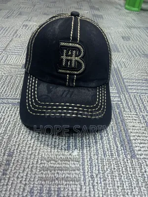 Gold-Stitched Luxury "B" Monogram Cap