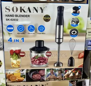 Sokany Hand Blender - 4-in-1 Multi-Function Immersion Blender (1000W)