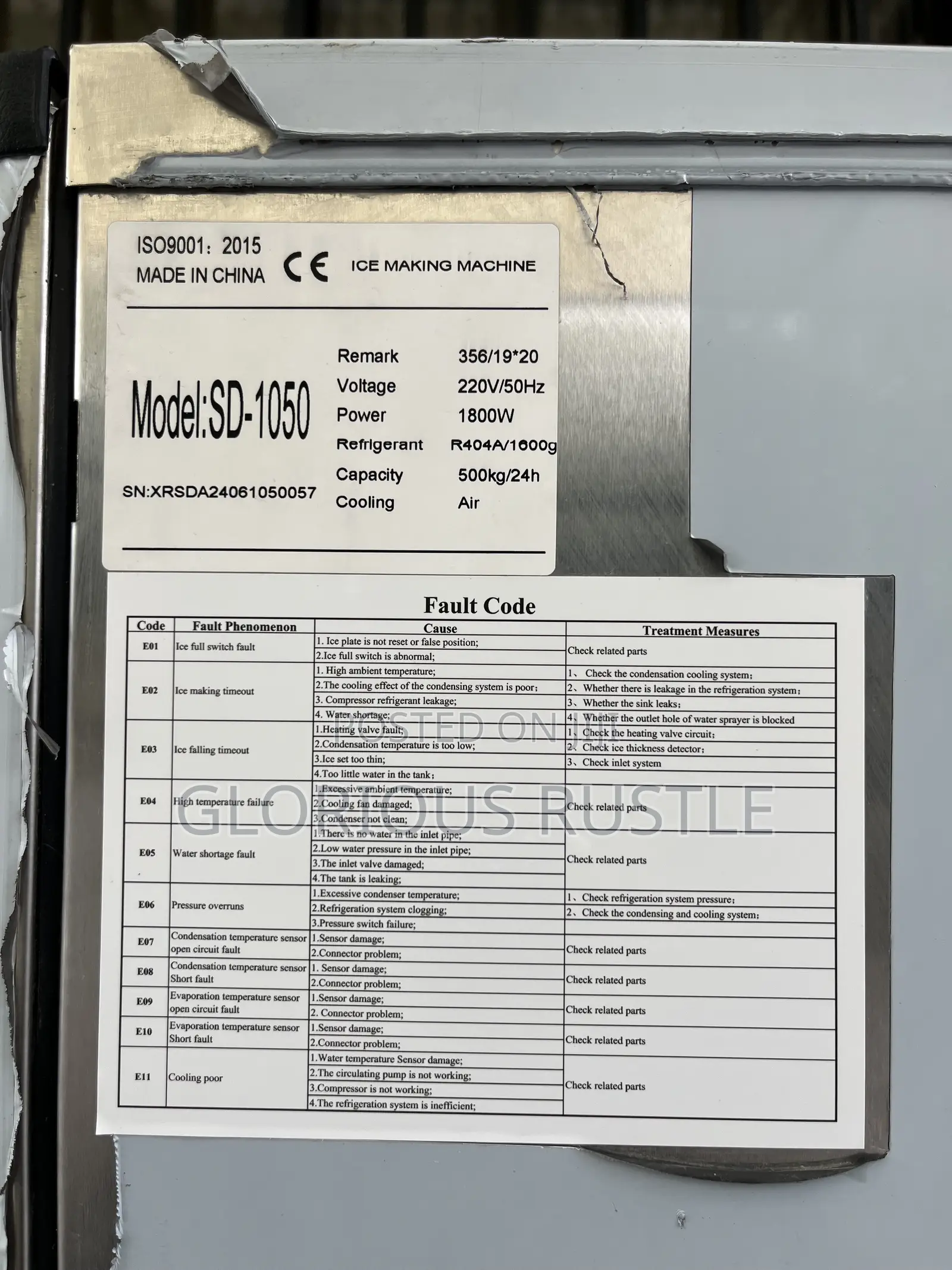 Ice Maker 500kg/24hr