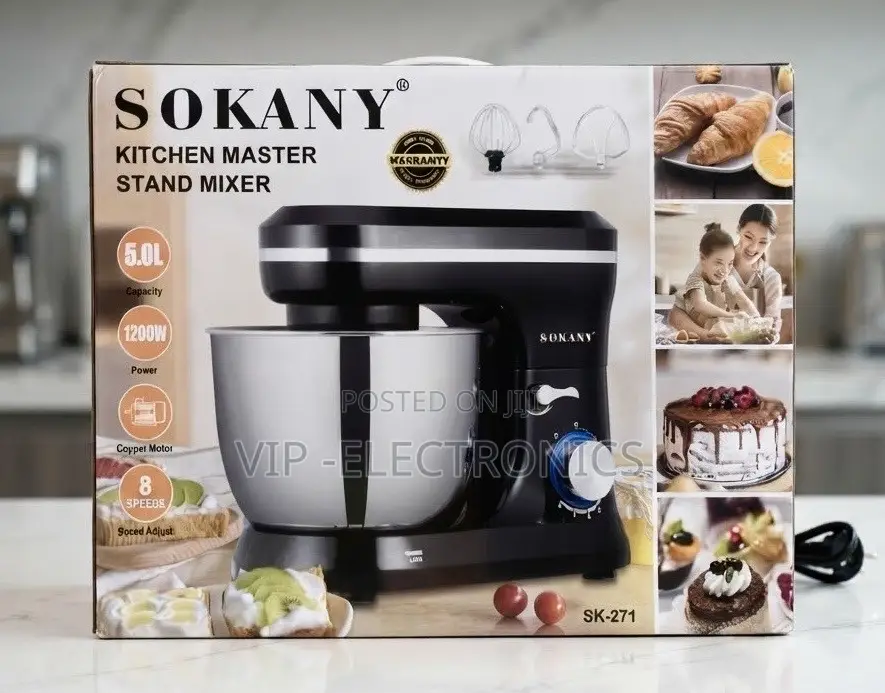 Sokany Stand Mixer - 5.0L Multi-Function Food Mixer (1200W)
