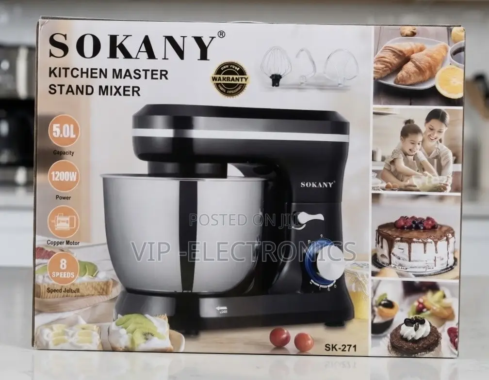 Sokany Stand Mixer - 5.0L Multi-Function Food Mixer (1200W)