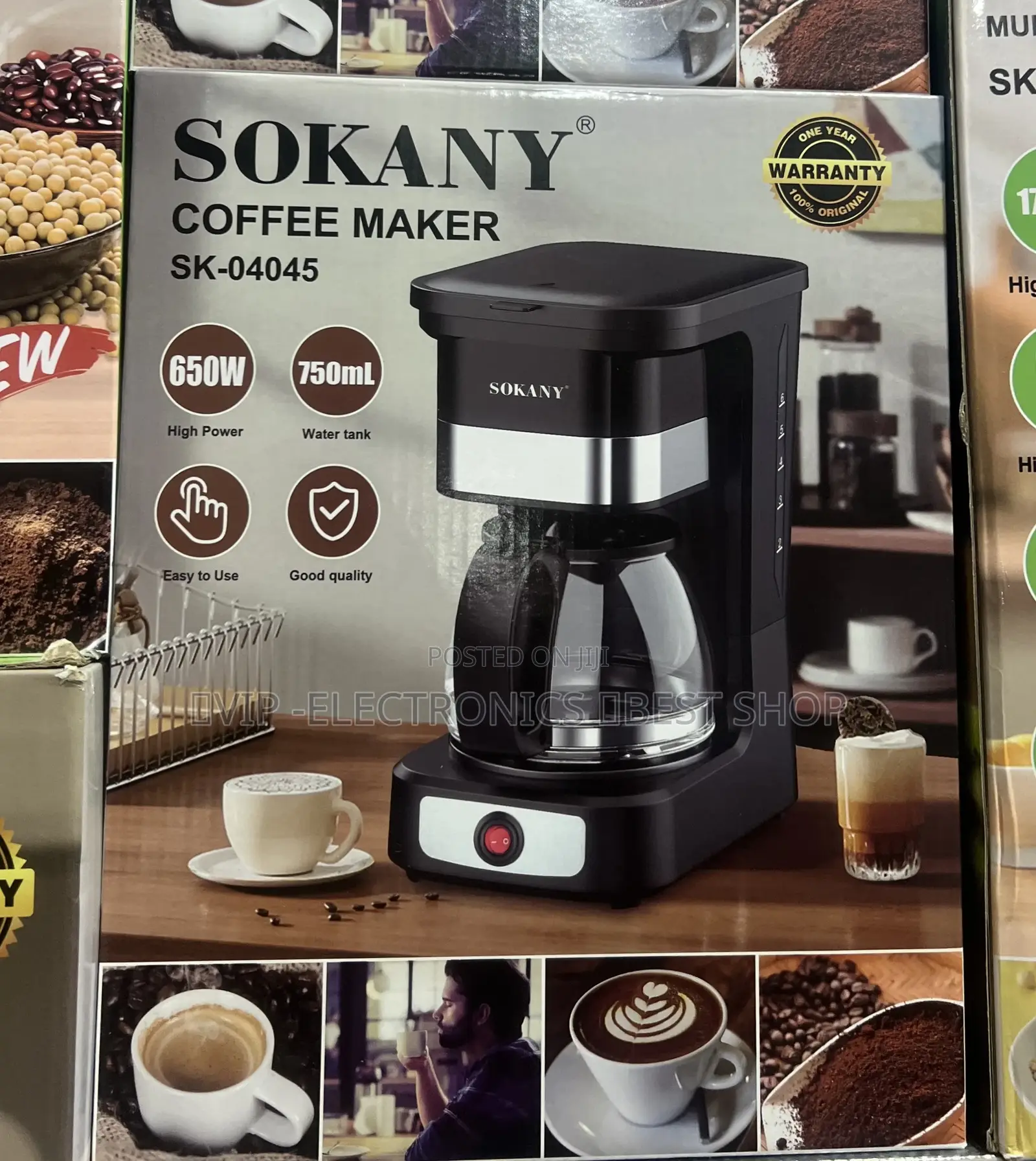 SOKANY Coffee Maker SK-04045 650W – 750ml Drip Coffee Machine