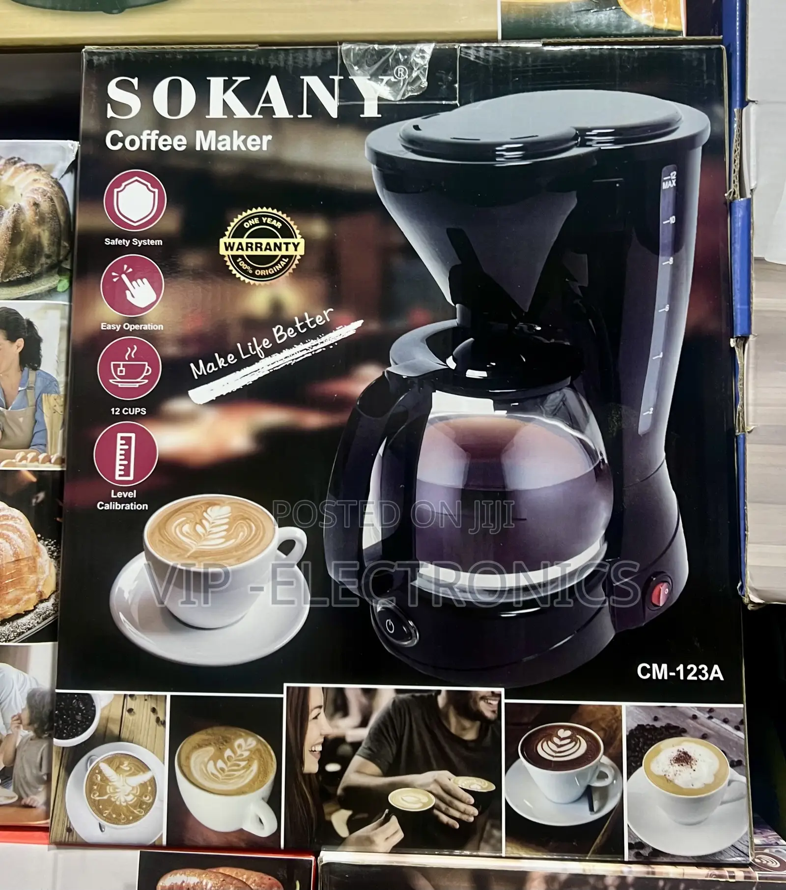 SOKANY Coffee Maker CM-123A – 12 Cups Automatic Drip Coffee Machine