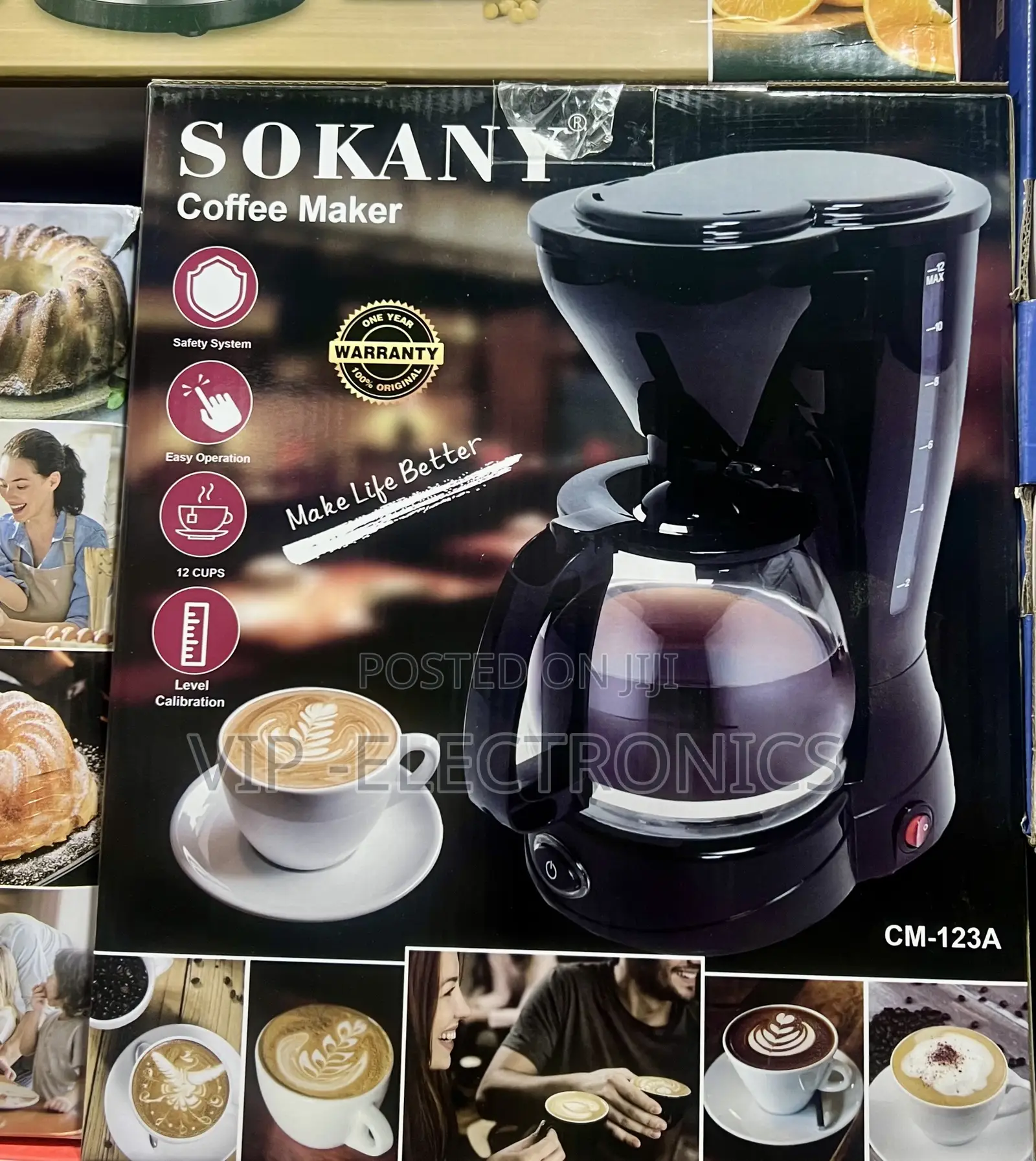 SOKANY Coffee Maker CM-123A – 12 Cups Automatic Drip Coffee Machine