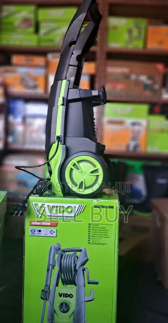 ቪዶ (VIDO) 2000W 150Bar ከፍተኛ ሀይል ያለው የመኪና እና የቅጥር ግቢ ማጠቢያ ማሽን