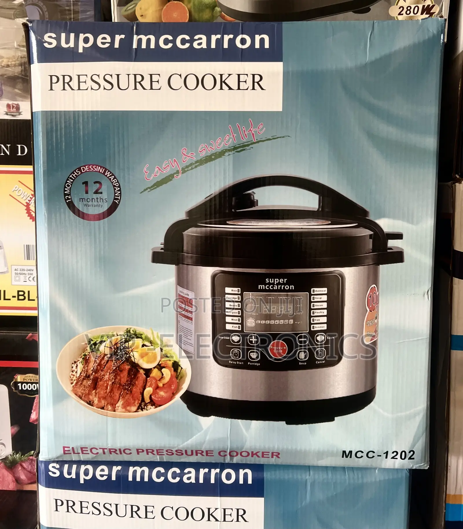 Super McCarron Electric Pressure Cooker 8L Digital Cooker (280W)